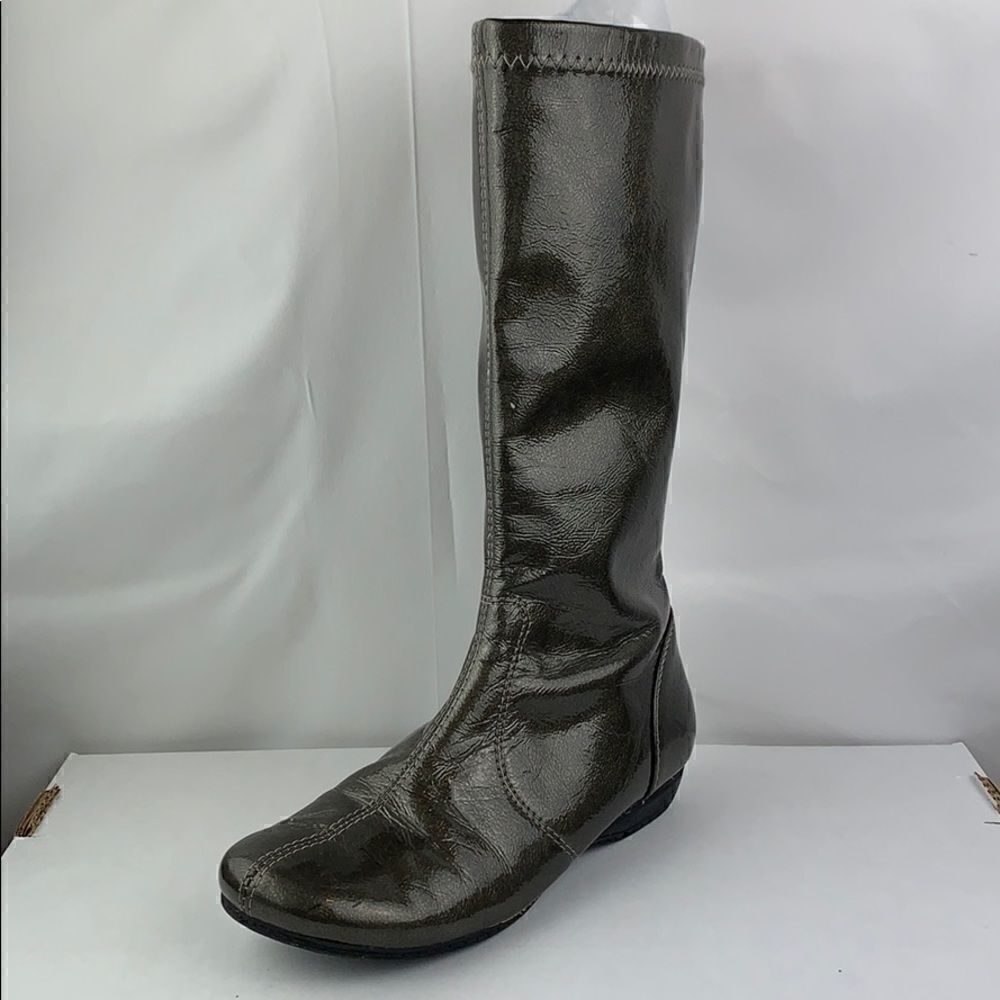 Kenneth Cole Graphite Paten Book-a-licious boots